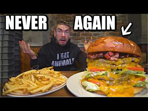 A GIANT Cheese Burger Challenge I NEVER Want To Try Again... Joel Hansen