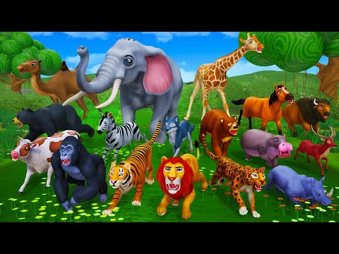 Wild and Farm Animals Compilation: Fights, Stories, and Rescues in an Epic Animal Diorama!