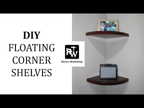 DIY Floating Corner Shelves