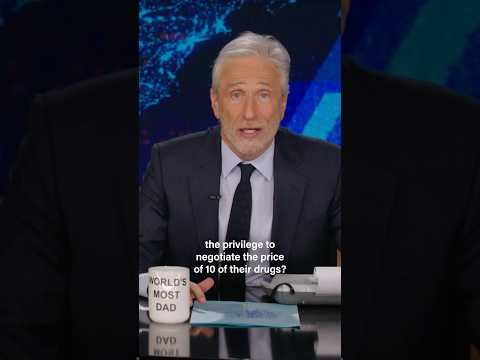 Jon Stewart cracks down on big pharma corruption... literally