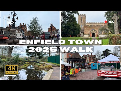 Enfield Town Walk | February 2025 | 4K