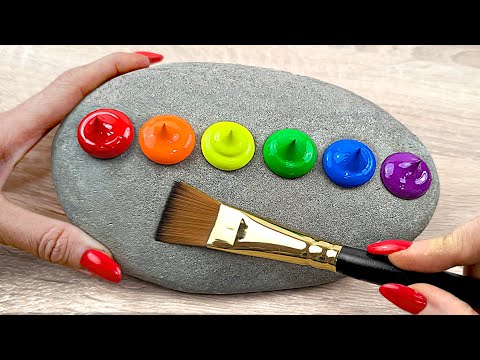 ❤️ Love Story How to Paint | Easy Stone Satisfying Acrylic Painting