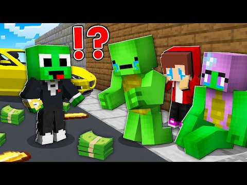 Baby Mikey Became RICH and LEFT his POOR FAMILY in Minecraft - Maizen