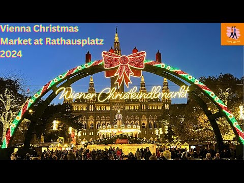 Vienna Christmas Market at Rathausplatz 2024 | Here We Go | 4K HD