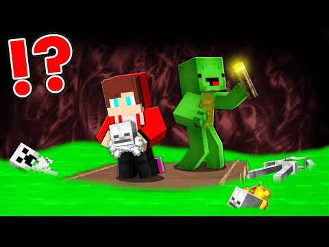 JJ And Mikey SURVIVING In The STOMACH On The Raft In Minecraft - Maizen