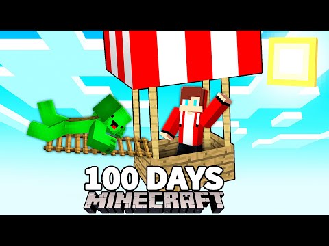 Mikey And JJ Survive For 100 DAYS On AIR BALLOON In Minecraft - Maizen