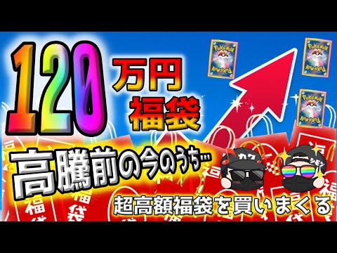 【ポケカ】1点突破型の120万高額ポケカ福袋開封！高騰してポケカ人気がやばい中、超レアな激熱カードが降臨しました【ポケモンカード】