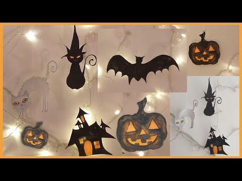 Easy DIY Halloween Decorations - Watercolors