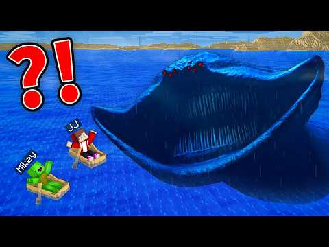 JJ and Mikey vs El Gran Maja SEA MONSTER Survive Battle in Minecraft - Maizen