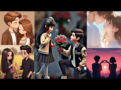 Romantic💕Cartoon couple DP Photo|| matching couple dp|Cartoon Couple dp🤩