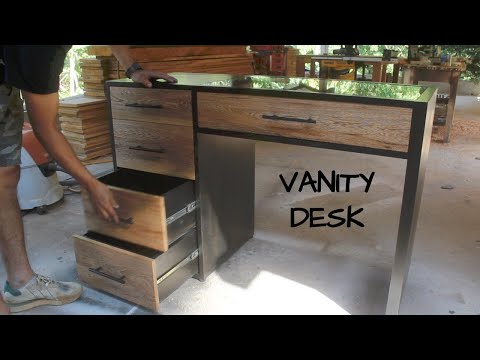 Building a Vanity Cabinet | Black Vanity Desk