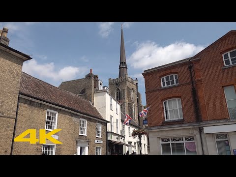 Stowmarket Walk: Town Centre【4K】