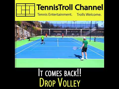 Tennis Drop Volley Comes Back!!  |  USTA 9.5 Combo Doubles #tennis #shorts