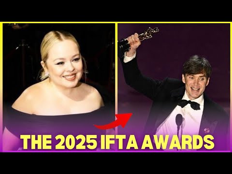 Nicola Coughlan and Cillian Murphy attend to the IFTA Awards, her acceptance speech after winning