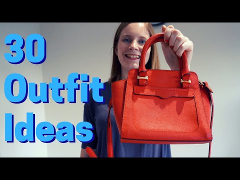 Ways to Wear A Little Red Bag! Rebecca Minkoff Micro Avery Tote ~ #30Wears Outfit Challenge