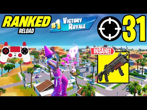 31 Elimination Solos "Ranked RELOAD” Gameplay Wins (Fortnite Chapter 6 PS4 Controller)