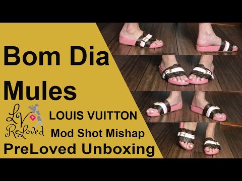 Louis Vuitton Bom Dia Mules Unboxing & Mod Shot Fail - Authentic PreLoved Poshmark