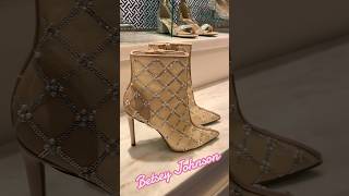 Betsey Johnson Larkk nude crystals and pearls booties in Von Maur