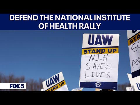 "Defend the National Institute of Health Rally" Protests against Trump cuts on NIH in Bethesda, MD