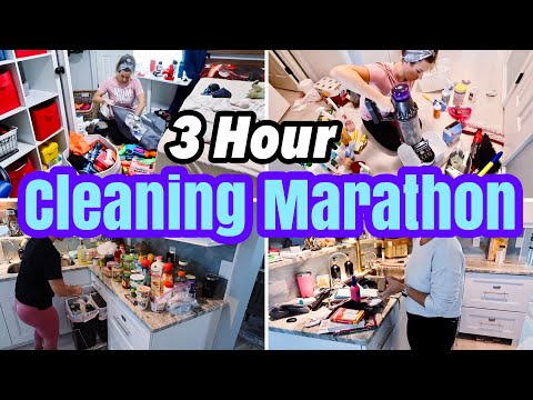 NEW!! 3 HOUR CLEANING MARATHON | WHOLE HOUSE CLEAN WITH | LONG CLEANING 2024 | CLEANING MARATHON