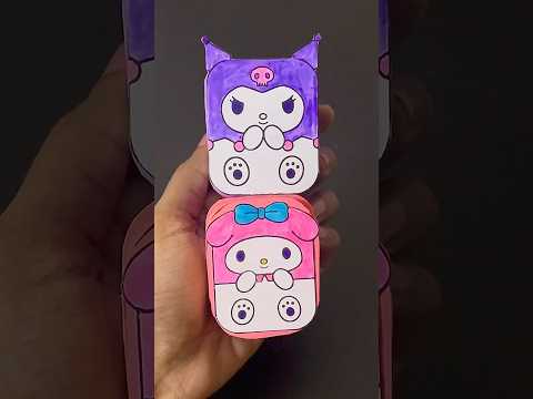 Mini Paper Phone! 💝📱#sanrio #kuromi #sanriotoys #kawaii #diy #shorts