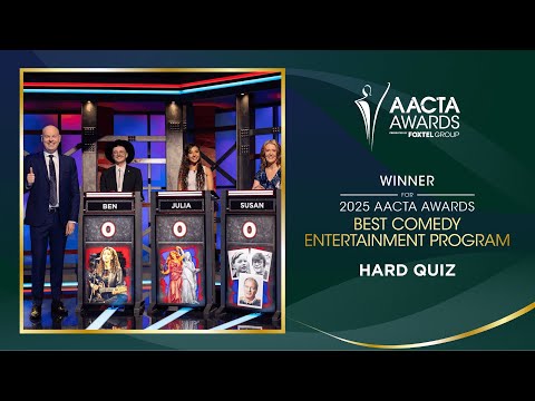 Hard Quiz wins the AACTA Award for Best Comedy Entertainment Program