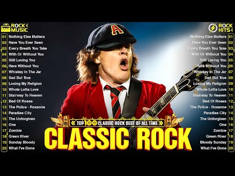 Top 500 Classic Rock 70s 80s 90s Songs Playlist ⚡ Aerosmith, Nirvana, Guns N Roses, AC DC, Queen