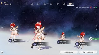 4 TRIBBIE Duplicate Team Showcase Deleting All Weekly Boss | Honkai Star Rail