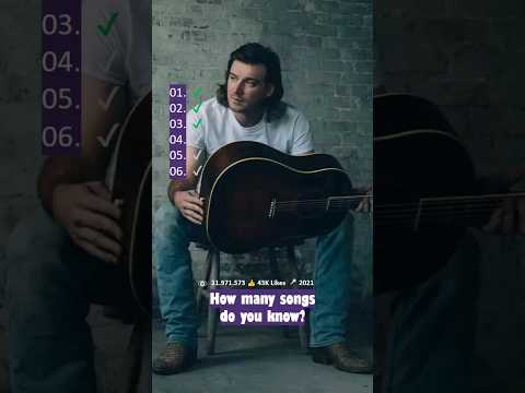 Morgen Wallen's 2021 Songs: How Many Do You Know? #shorts #morganwallen #Songs #countrymusic