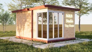 6x4 (24m²) Modern Tiny House Design | Compact Living, 1 Bedroom, Small House Ideas!