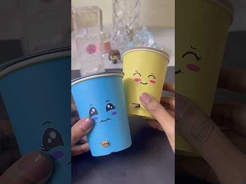 DIY Easy Miniature Trash Can #easycraft #diy #papercup #cute #artandcraft