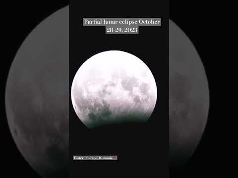 Partial lunar eclipse October 28-29, 2023 #eclipse #moon #moonlight #supermoon #2023 #dmp #romania