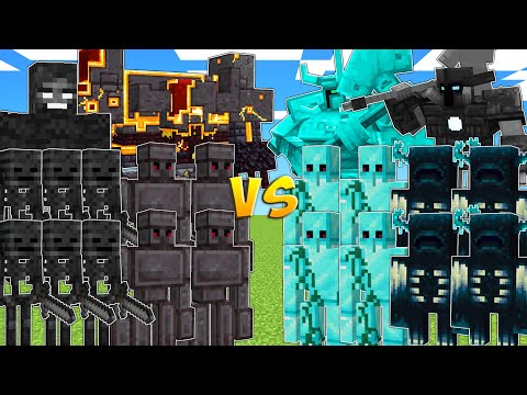 NETHERITE & WITHER vs DIAMOND & WARDEN ARMY