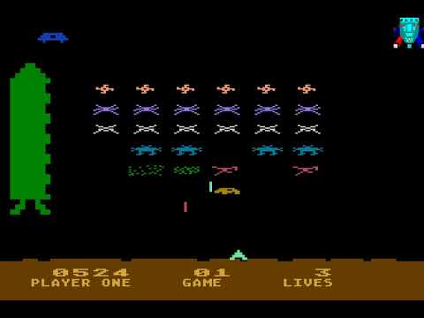 Atari 800 Game: Space Invaders (1980 Atari)