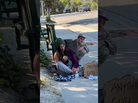 Soldier surprises pregnant homeless wife and brings her home off the streets ❤️