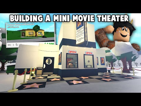 BUILDING a MINI BLOXBURG MOVIE THEATER from the STARTER HOUSE