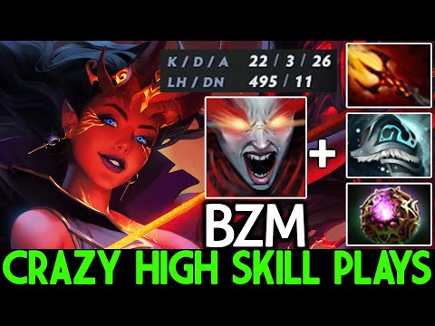 BZM [Queen of Pain] Crazy High Skill Plays Brutal Dagon Build Dota 2