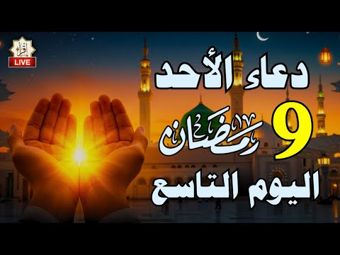 دعاء اليوم التاسع 9 من شهر رمضان يوم الاحد 1446 ... من دعا به أعطاه الله أربعين ألف مدينة في الجنة