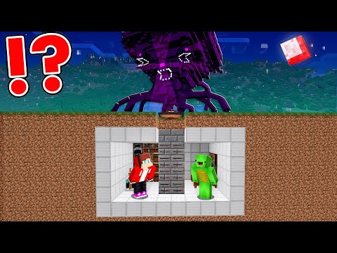 WITHER STORM Vs Mikey And JJ's DOOMSDAY BUNKER In Minecraft - Maizen