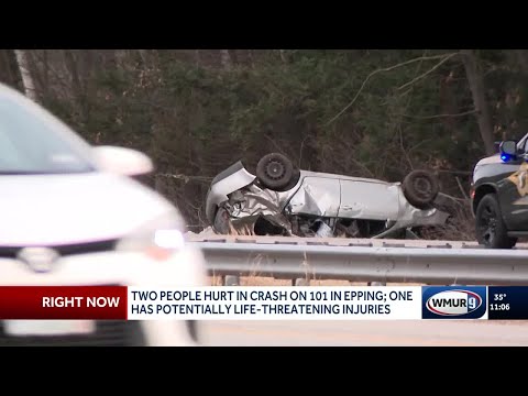 Two people hurt in crash on 101 in Epping; one has potentially life-threatening injuries