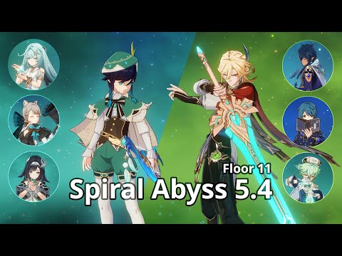 5.4 NEW ABYSS C4 Venti Mono Anemo & C6 Kaveh Shatterbloom - Floor 11 (9 Stars) | Genshin Impact