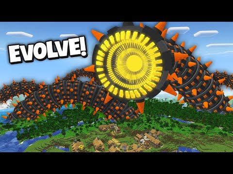 Minecraft But I Evolve MECHA DEATH WORM