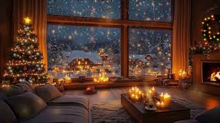 🎄 Cozy Xmas Night by the Fireplace | Relaxing Music for Sleep, Study & Peaceful Winter Evenings