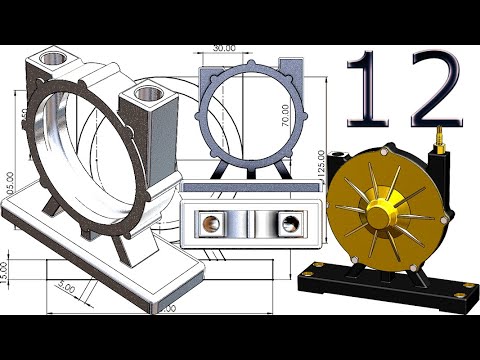 12-Project 51| Tesla Turbine 2 (Turbo Pump) |SolidWorks Tutorial: casing