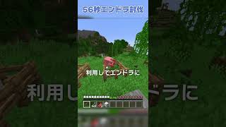 【世界記録】56秒でエンドラ討伐？！！【マイクラ豆知識 解説 裏技】