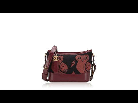 Chanel Knit Calfskin Small Gabrielle Hobo Red