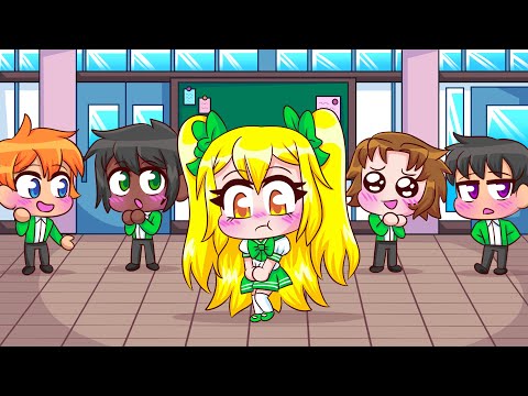 Girl in an ALL BOYS Gacha Life School!