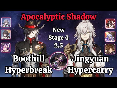 E0S0 Boothill Hyperbreak & E0S0 Jingyuan Hypercarry Apocalyptic Shadow stage 4 Clear / HSR