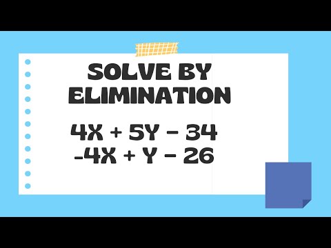 Systems of Equations Elimination