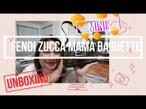 Unboxing my Very First FENDI Mama Zucca Mini Baguette Ff Fabric - heyyyceej